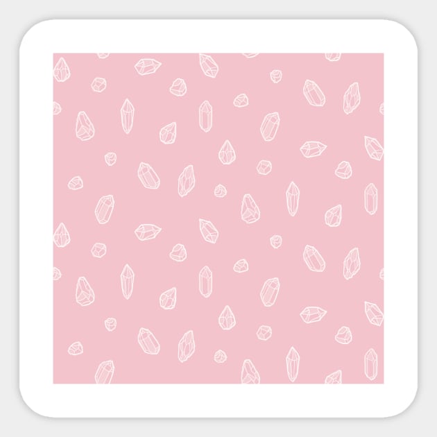 Pink Crystals Sticker by Carolina Díaz